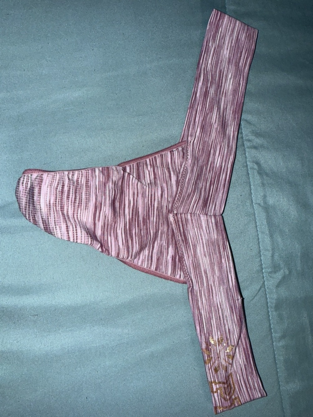 PINK Victoria's Secret Mauve Pink Striped Thong Panty